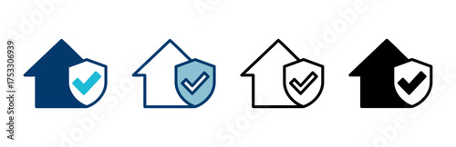 House insurance icon vector isolated on white background. house protection icon.