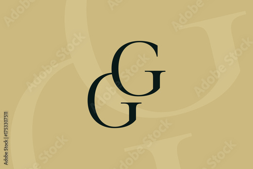 GG letter logo icon design. Classic style luxury initials monogram.