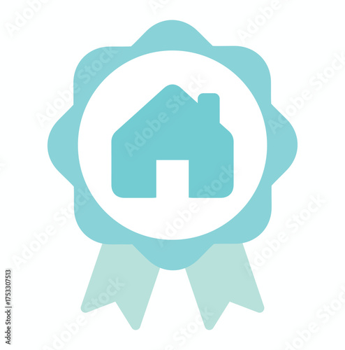 House, apartment, real estate, housing, victory, approved, warranty, purchase. Premium, real estate agent, sale, property, rental, owner, sale, moving, home. Set, vector, icon, label