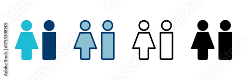 Man and woman icon vector isolated on white background. male and female symbol