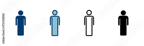 Man icon vector isolated on white background. male icon vector. human symbol