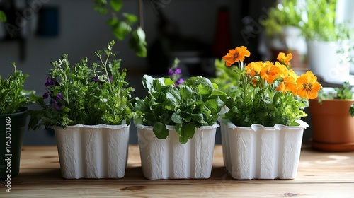 Creative Crafting Ideas with Flower Pots Made from Recycled Milk Cartons for Unique Home Decor