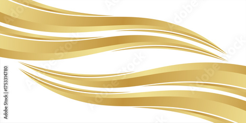 gold wave curve, golden wave corner shape for element, stripes ribbon golden graphic, striped gold. modern