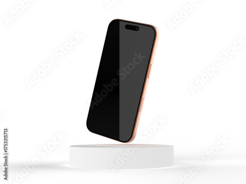 Mobile phone on white background. 3D illustration