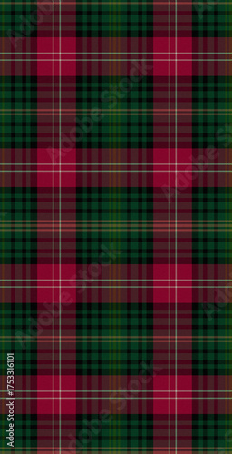 Brown, Green, Black, Red, Yellow Tartan Weave Pattern - Tile