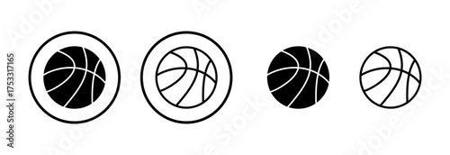 Basketball icon logo design. Basketball ball sign and symbol