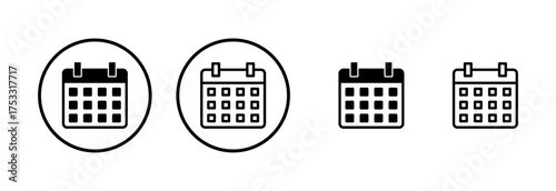 Calendar icon logo design. Calender sign and symbol. Schedule icon symbol