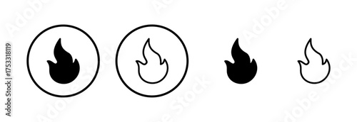 Fire icon logo design. fire sign and symbol