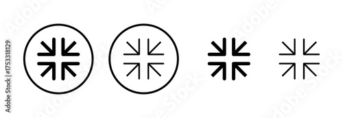 Fullscreen Icon logo design. Expand to full screen sign and symbol. Arrows symbol