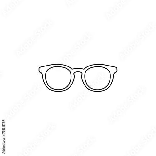 Vector outline icon of an eyeglass