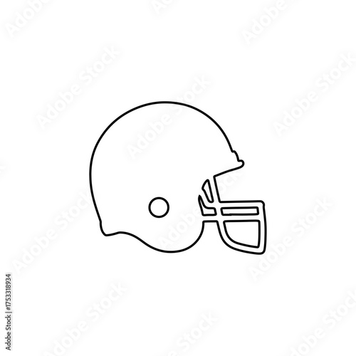 Vector outline icon of a helmet