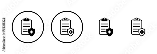 Medical insurance icon logo design. health insurance sign and symbol