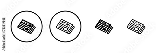 Newspaper icon logo design. news paper sign and symbolign