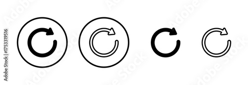 Refresh icon logo design. Reload sign and symbol. Update icon.