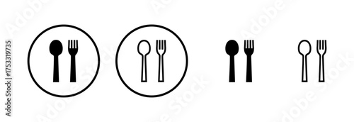 spoon and fork icon logo design. spoon, fork and knife icon vector. restaurant sign and symbol