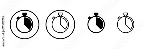 Stopwatch icon logo design. Timer sign and symbol. Countdown icon. Period of time