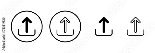 Upload icon logo design. load data sign and symbol