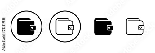 Wallet icon logo design. wallet sign and symbol