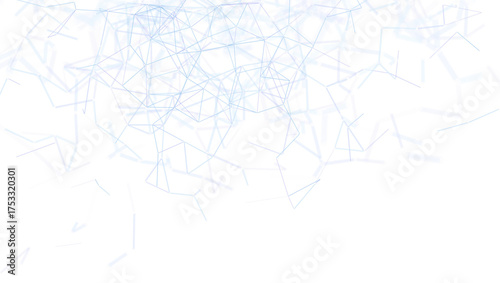 Modern abstract design with connecting lines against a white backdrop suitable for data visualization, network graphics, and tech concepts