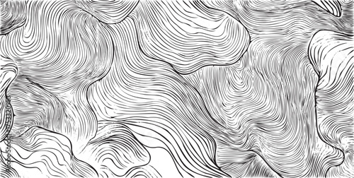 Monochrome texture composed of irregular graphic elements. Distressed uneven grunge background. Abstract vector illustration. Overlay for interesting effect and depth. Isolated on white background.