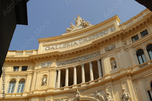 Exterior view of the Galleria Umberto I in Naples, Campania, Italy
