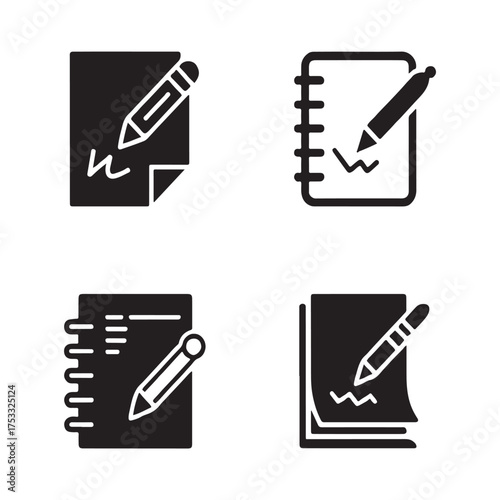 Draft Or Sketch Paper Technical Icons
