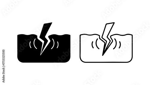 Cracked screen with damage and broken glass with transparent background