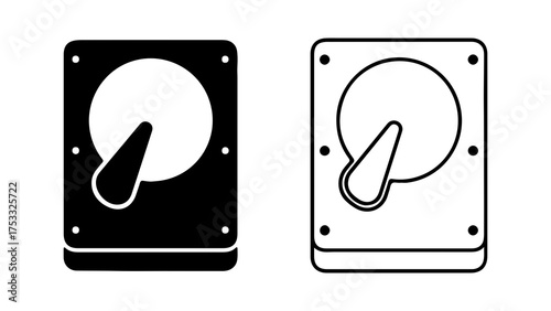 Hard drive icon with transparent background