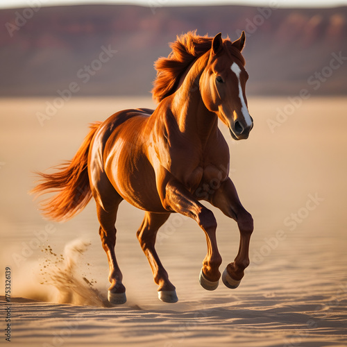The horse’s mid-air pose showcases both motion and control, making this photograph perfect for projects celebrating vitality, nature, and independence. 