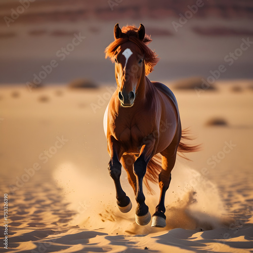 The horse’s mid-air pose showcases both motion and control, making this photograph perfect for projects celebrating vitality, nature, and independence. 