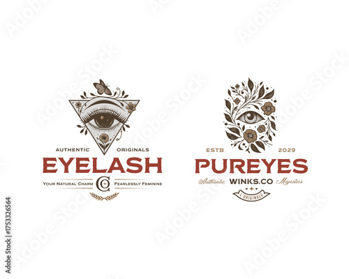 Aesthetic Beauty Eyelash Logo for salon
