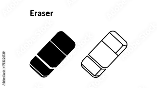 Eraser icon with transparent background