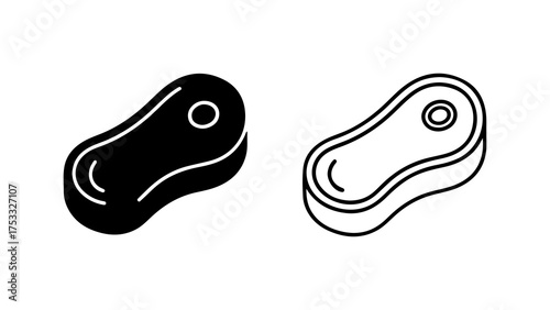 Soap bars outline and solid with transparent background