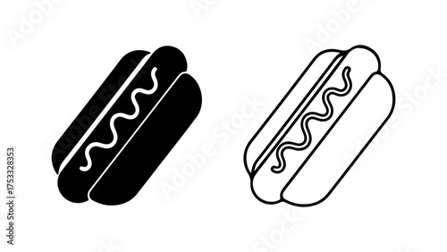 Hot dog icon with transparent background