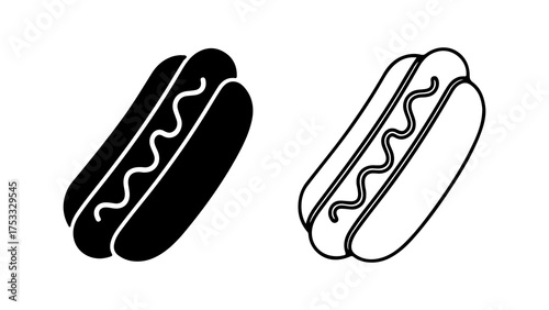 Hot dog icon with transparent background