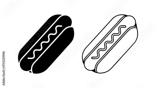 Hot dog icon with transparent background