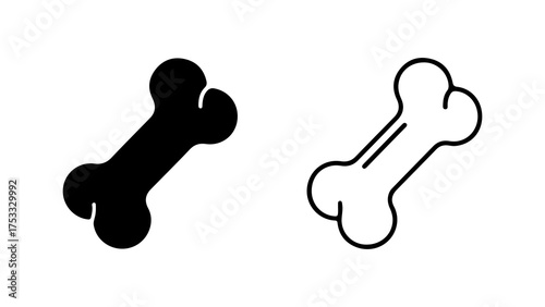 Dog bone icon with transparent background