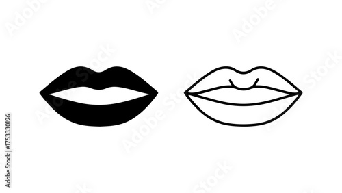 Open lips icon with transparent background