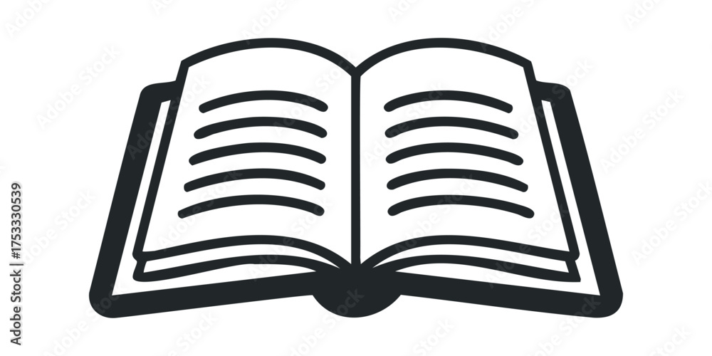 © Maestro - Open book symbol with pages visible