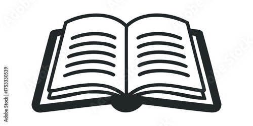 Open book symbol with pages visible