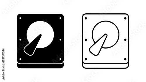 Hard drive icon with transparent background