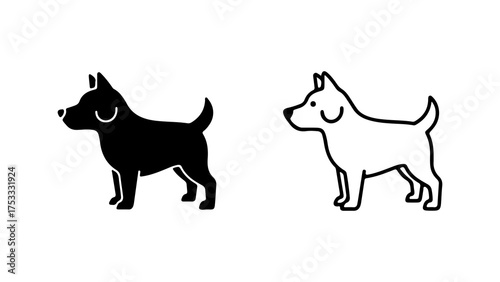 Dog icon set with transparent background