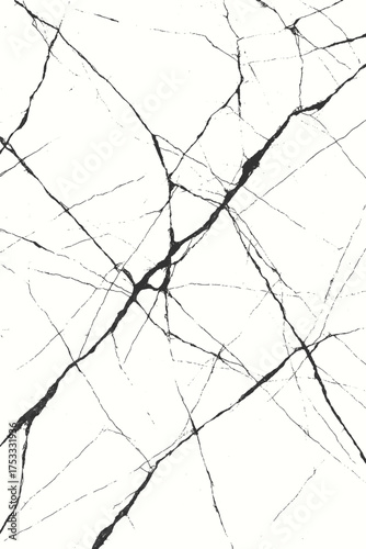 Realistic marble crack vector with detailed fracture lines, perfect for backgrounds, surface prints, or decorative design themes.