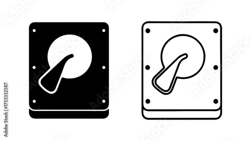 Hard drive icon with transparent background