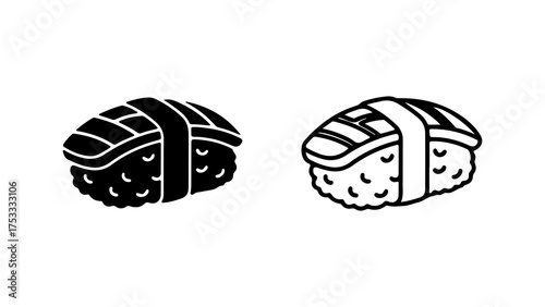 Sushi rolls with transparent background