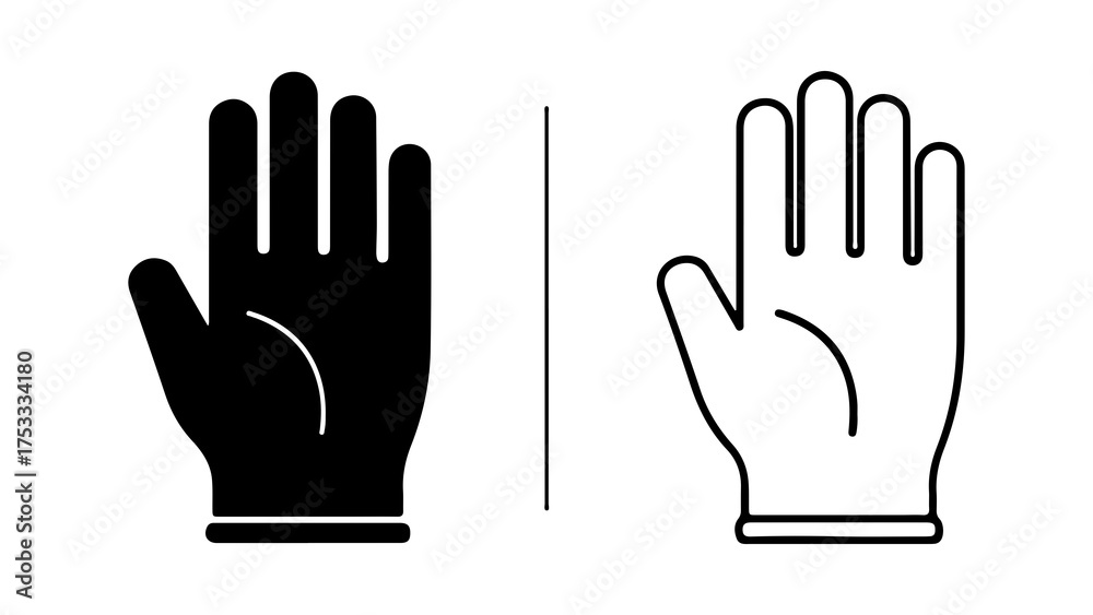 Obraz premium Work gloves icon with transparent background
