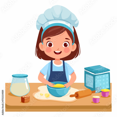 Kind beim backen