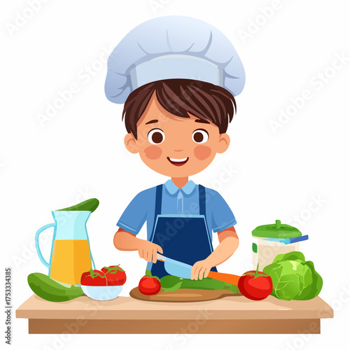 Kind beim Kochen