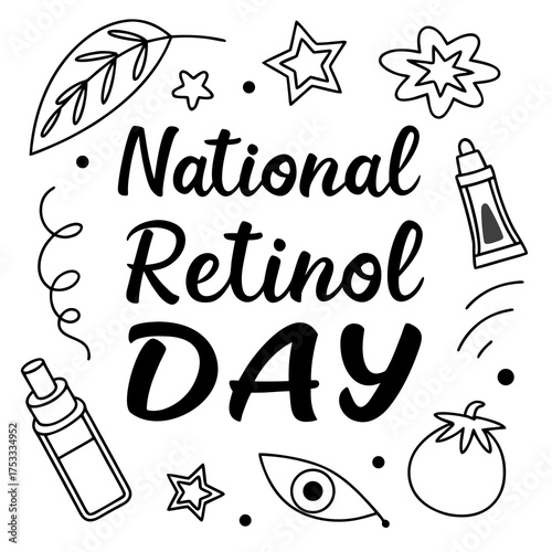 NATIONAL RETINOL DAY vector illustration