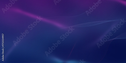Wave of musical sounds. Abstract background with interweaving of dots and lines. 3D rendering. Lights background. Colored music wave. Big data digital code.  Digital background. 3d rendering.